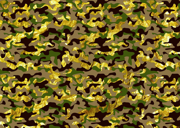padrão de camuflagem com textura dourada
 - Foto, Imagem