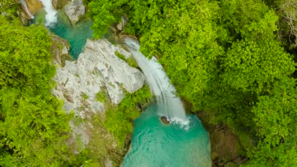 Krásný tropický vodopád Filipíny, Cebu - Záběry, video