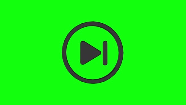 Écran vert bouton poussoir lecture arrêt début boucle flèche 3d
 - Séquence, vidéo