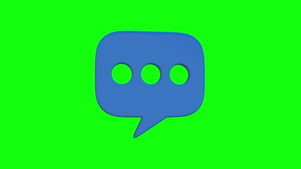 Green screen icon message communication loop - Footage, Video