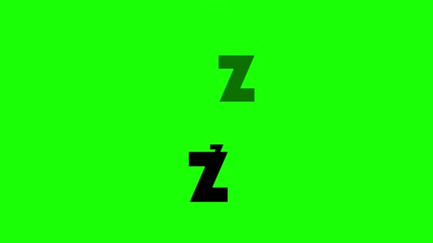 Green screen cartoon sleeping dreaming zzz animation - Záběry, video