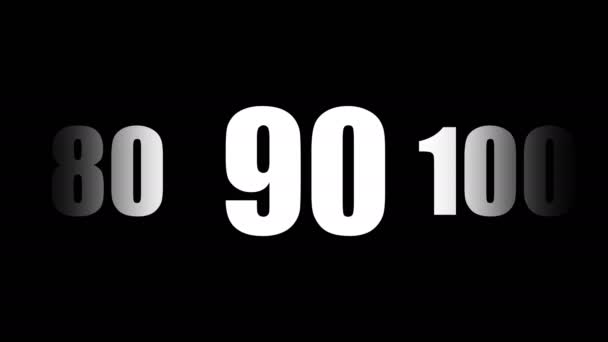 Countdown minimalistischer Zahlen flache Jahrzehnte - Filmmaterial, Video