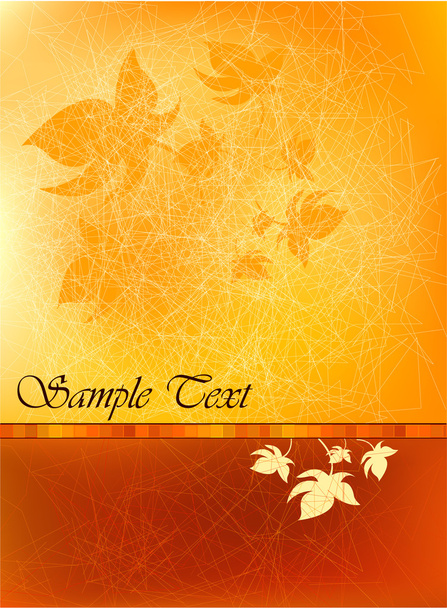 Autumn Background with Fallen Leaves - Vector, Image