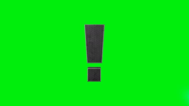 Yeşil ekran metalik alfabe harfi Q lazer animasyonu - Video, Çekim