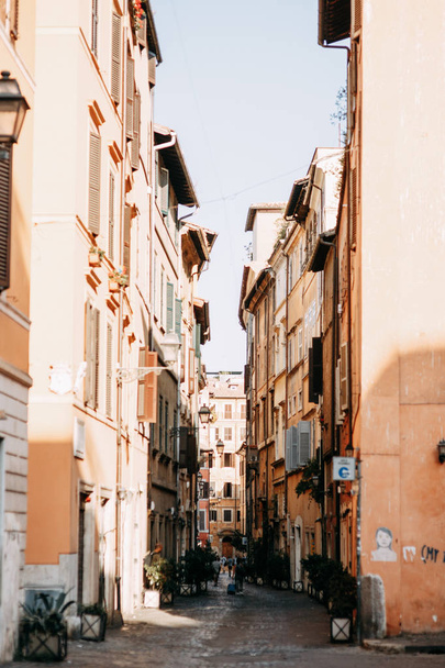 Evening panoramas of the old city. Streets and sights of Rome.  - Photo, image