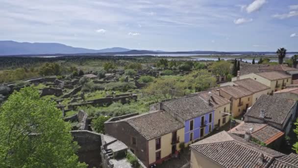 Extremadura, İspanya 'daki Granadilla ortaçağ kasabası. - Video, Çekim