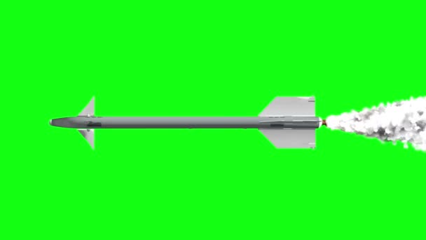 Πράσινη οθόνη εκτόξευσης πυραύλων έκρηξη animation - Πλάνα, βίντεο