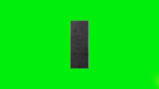 Yeşil ekran metalik alfabe harfi I lazer animasyonu - Video, Çekim