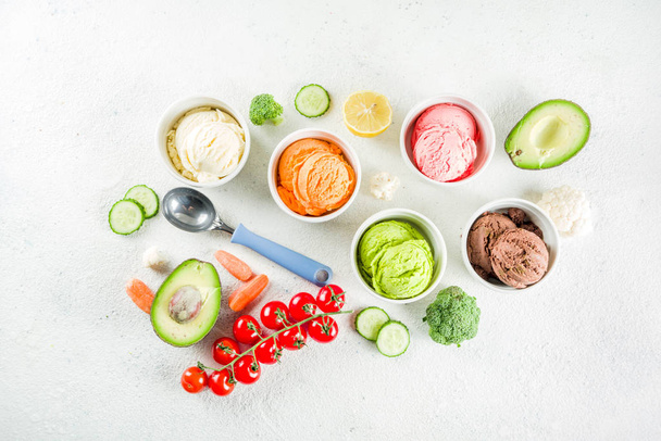 Módní barevné zeleniny ice cream - Fotografie, Obrázek