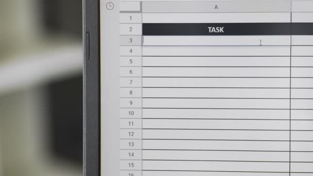Person marking task BUY TICKETS in online plan, to-do list - 映像、動画