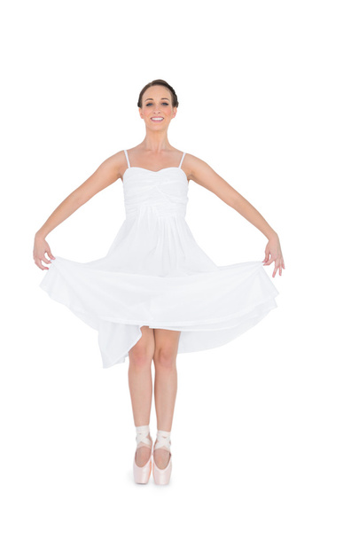 Cheerful young ballet dancer isolated - Фото, зображення