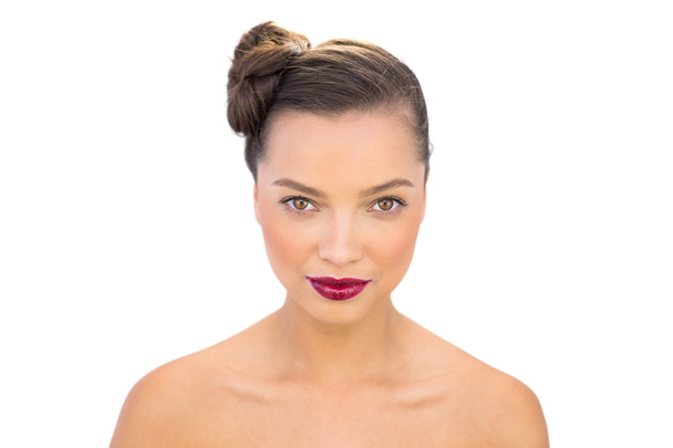 Glamorous woman with red lips looking at camera - Photo, image