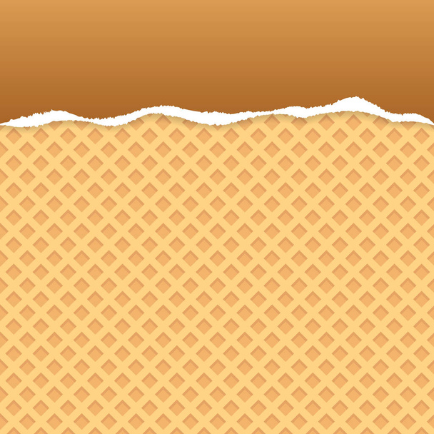 Vettore di carta strappata marrone chiaro con sfondo modello wafer
. - Vettoriali, immagini