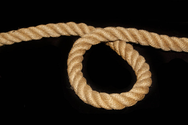 kötél elszigetelt fehér háttér - Fotó, kép