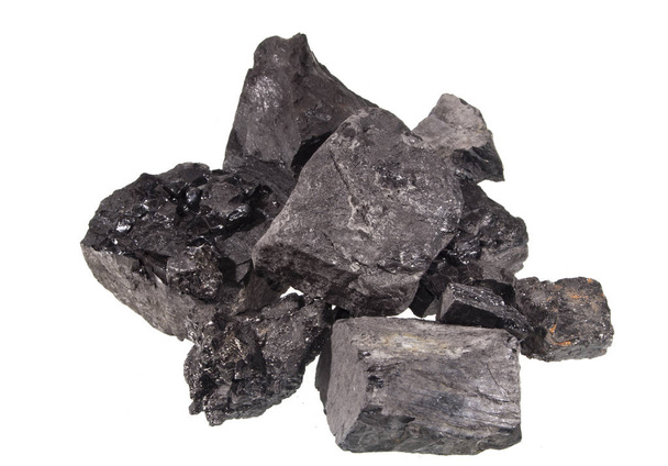 уголь изолирован на белом фоне - Фото, изображение