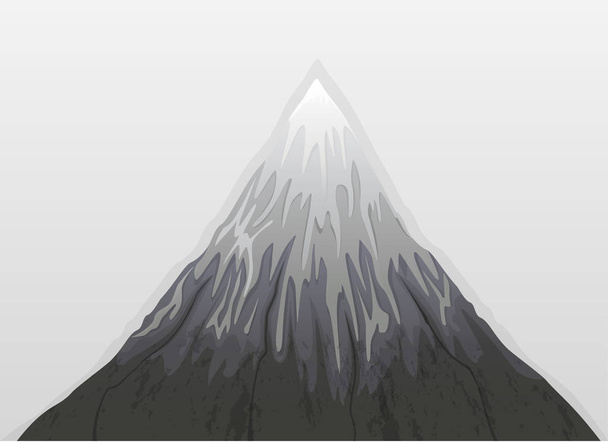 富士山雪イラストベクトル - ベクター画像
