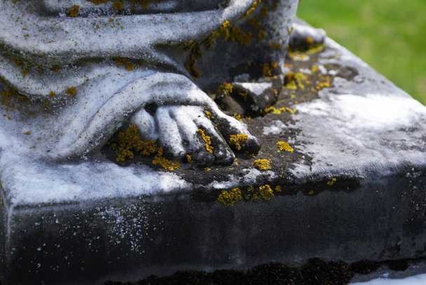 very old statue / headstone in a cemetery - Photo, Image