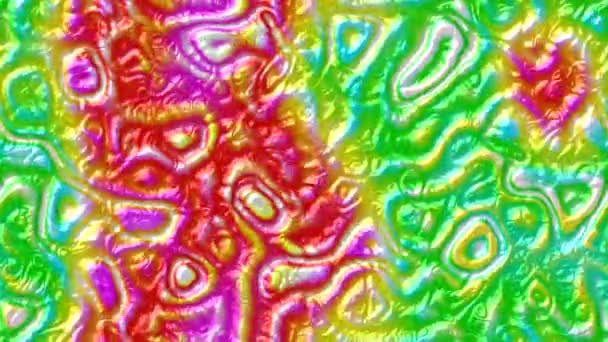 elvont animált csillogó festett háttér zökkenőmentes hurok videó - akvarell splotch hatás - sokszínű szivárvány spektrum neon hightlight gyöngy ragyog - Felvétel, videó