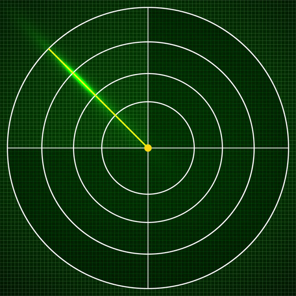 Радиолокационный фон, военная поисковая система, гидролокационный дисплей со сканированием
 - Вектор,изображение