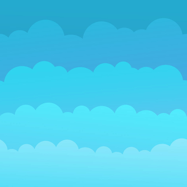 Cloud simple sky. Vector flat graphic design illustration - Διάνυσμα, εικόνα