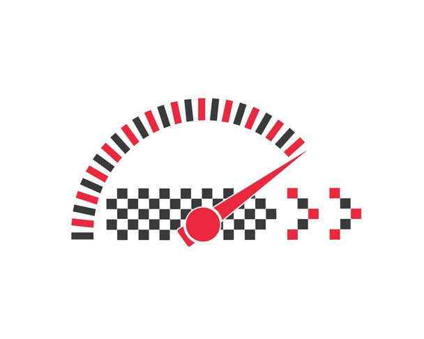 自動車レーシングコンセプトの高速ロゴアイコン - ベクター画像