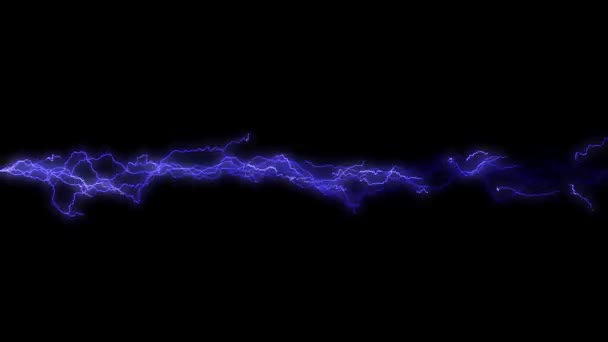 Strom knistert. abstrakter Hintergrund mit Lichtbögen. Realistische Blitzeinschläge - Filmmaterial, Video