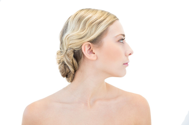 Serious young blonde woman looking away - Photo, Image