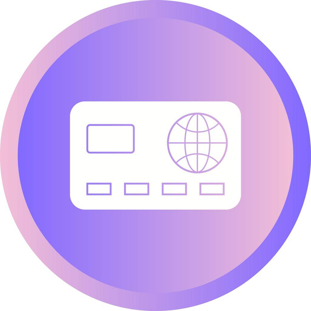Beautiful Debit card Vector Glyph icon - Vector, Image