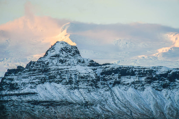 Iceland Fjallsarlon Lake Snow Гора з - Фото, зображення