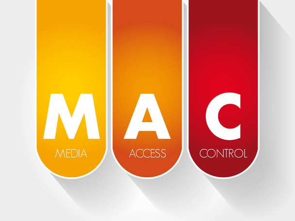 MAC - Media Access Control acronym - Vettoriali, immagini
