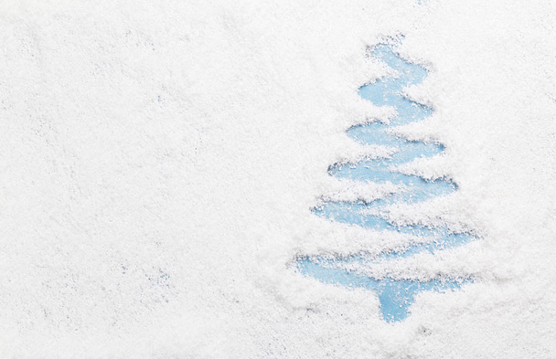 Christmas greeting card with fir tree shape - Fotó, kép