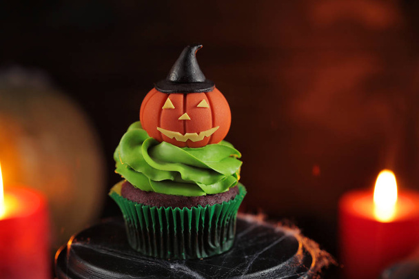 Cupcake with Mastic pumpkin - Photo, Image