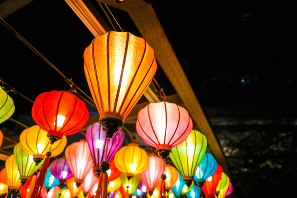Lanterns of colorful summer festival - Photo, Image