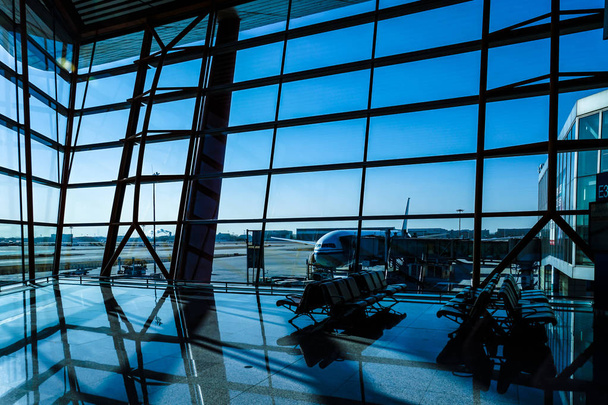 Image of Beijing International Airport Terminal - Fotoğraf, Görsel