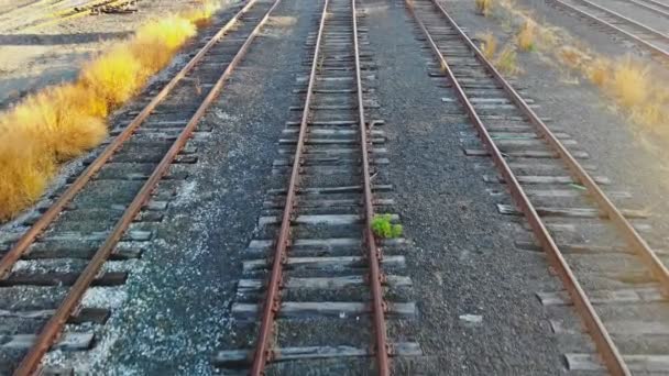 Železnice s železničními tratěmi - Záběry, video