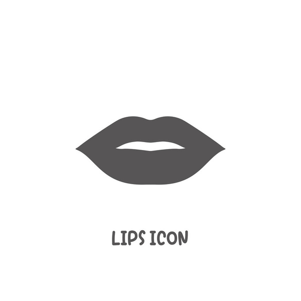 Lips icon simple flat style vector illustration. - Vector, Image