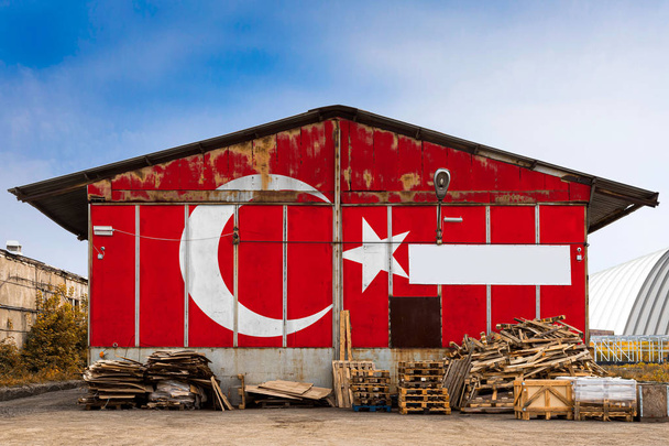 Close-up of the national flag of Turke - 写真・画像