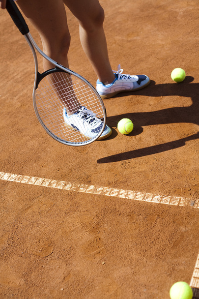 γυναίκα που παίζει τένις - Φωτογραφία, εικόνα