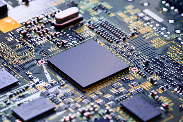 Electronic circuit board close up. - Photo, image