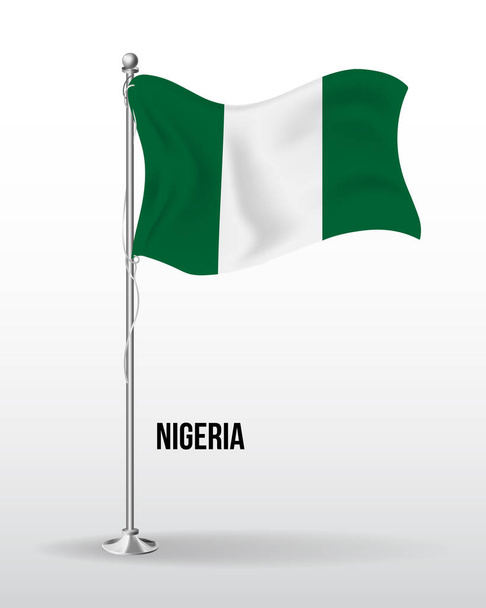 Alta bandiera vettoriale dettagliata della Nigeria
 - Vettoriali, immagini