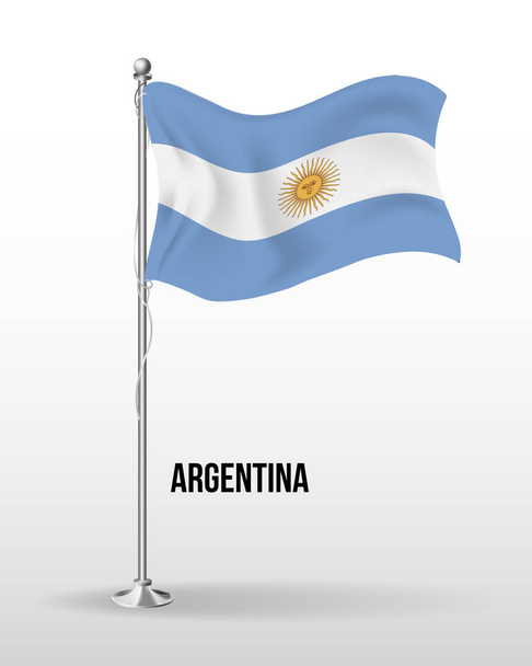 Korkea yksityiskohtainen vektori lippu Argentiina
 - Vektori, kuva
