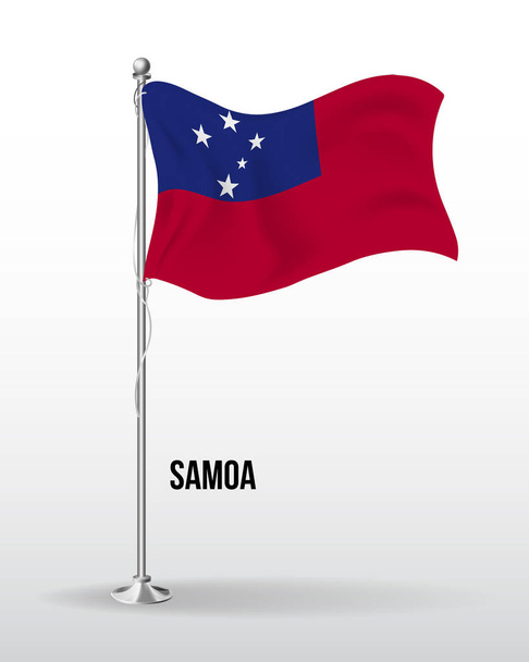Bandiera vettoriale dettagliata di samoa
 - Vettoriali, immagini