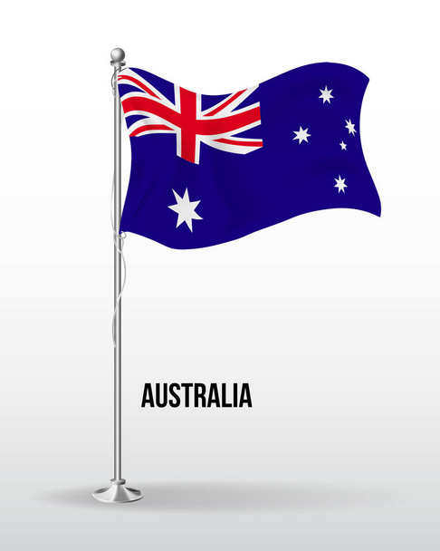 Високий детальний векторний прапор Австралії. - Вектор, зображення