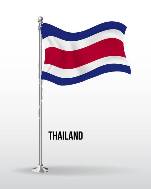 Bandiera vettoriale dettagliata della Thailandia
 - Vettoriali, immagini
