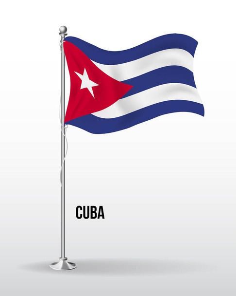 Küba 'nın yüksek detaylı vektör bayrağı - Vektör, Görsel