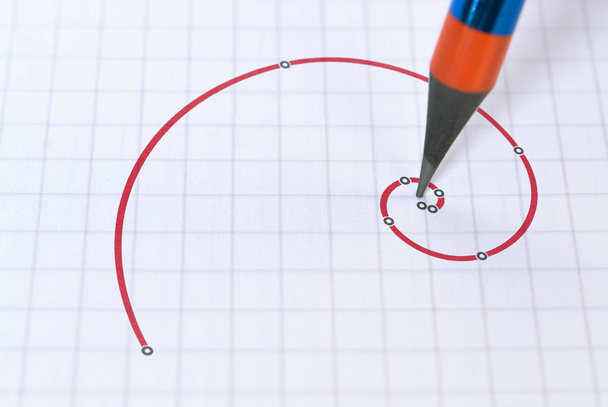 Pencil and a spiral - Photo, Image