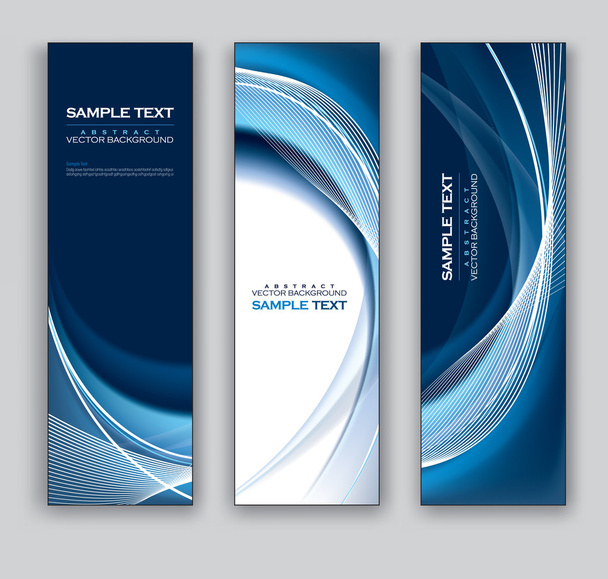 Abstract Banners. Vector Backgrounds. Set of Three. - Vetor, Imagem