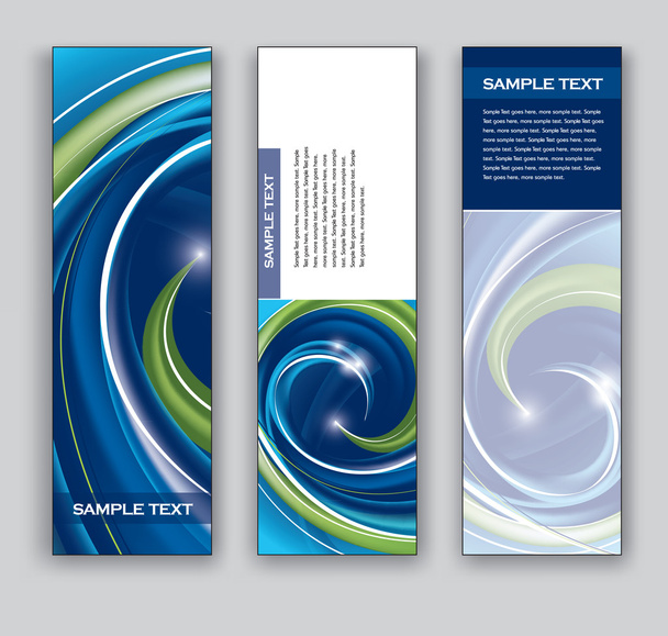 Abstract Banners. Vector Backgrounds. Set of Three. - Vector, Imagen