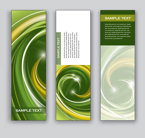 Abstract Banners. Vector Backgrounds. Set of Three. - Vektör, Görsel