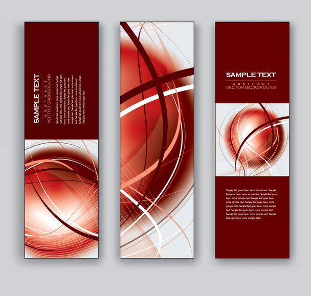 Abstract Banners. Vector Backgrounds. Set of Three. - Vector, afbeelding